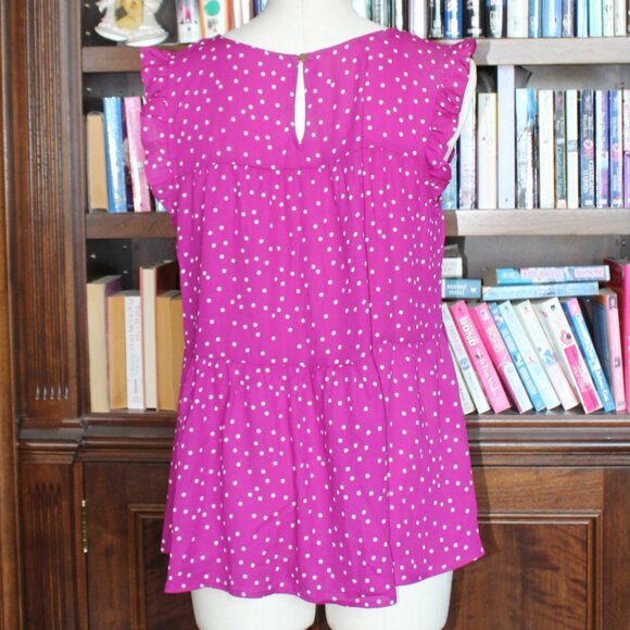 Maurices Purple Polka Dot Blouse-NWT - Picture 2 of 7